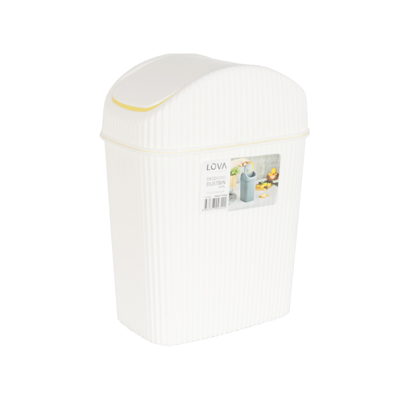 MINI POUBELLE DECO (2,5 LT) MIX GRIS/BEIGE/ROSE/BLANC