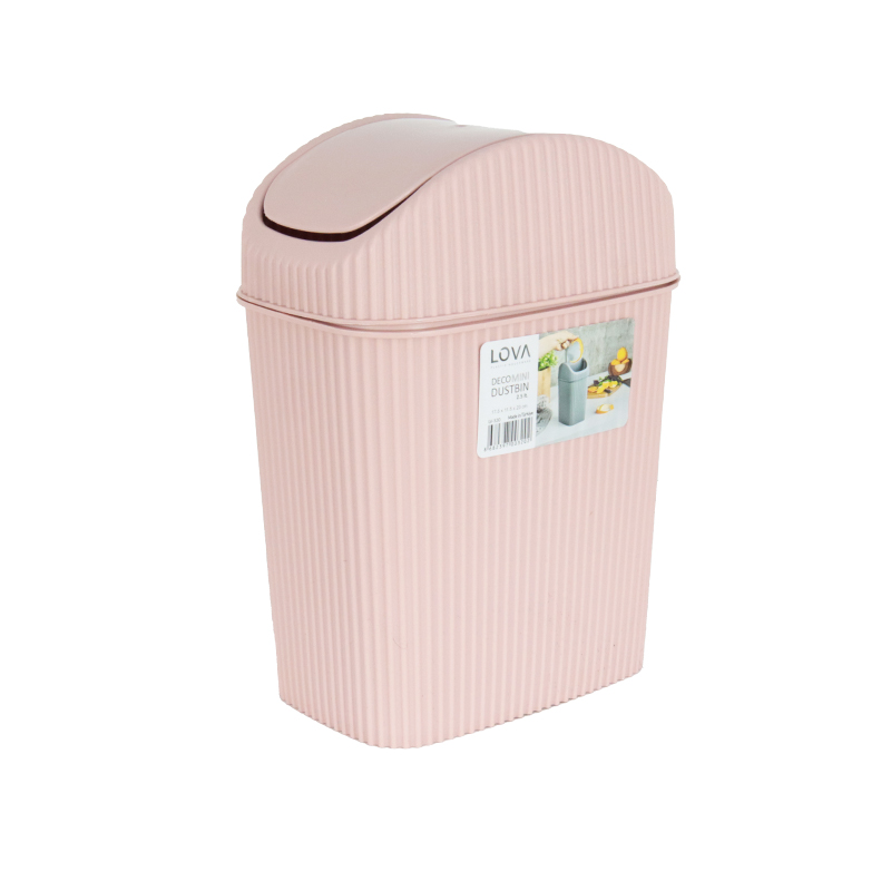 MINI POUBELLE DECO (2,5 LT) MIX GRIS/BEIGE/ROSE/BLANC