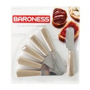 SET 6 COUTEAUX A BEURRE PETIT DEJEUNER 12CM MIX BLANC/NOIR/BEIGE