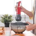 BOL A MIXER 3 LITRES PLASTIQUE MIX ROUGE/GRIS/BEIGE/BLANC