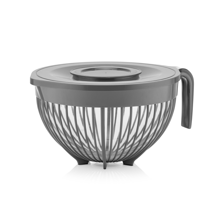 BOL A MIXER 3 LITRES PLASTIQUE MIX ROUGE/GRIS/BEIGE/BLANC