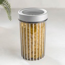 BOITE CONSERVATION ALIMENT SEC DECO 1100 ML MIX BEIGE/VERT/GRIS