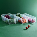 RANGEMENT REFREGIRATEUR AVEC POIGNEE 34X20X10 CM TRANSPARENT