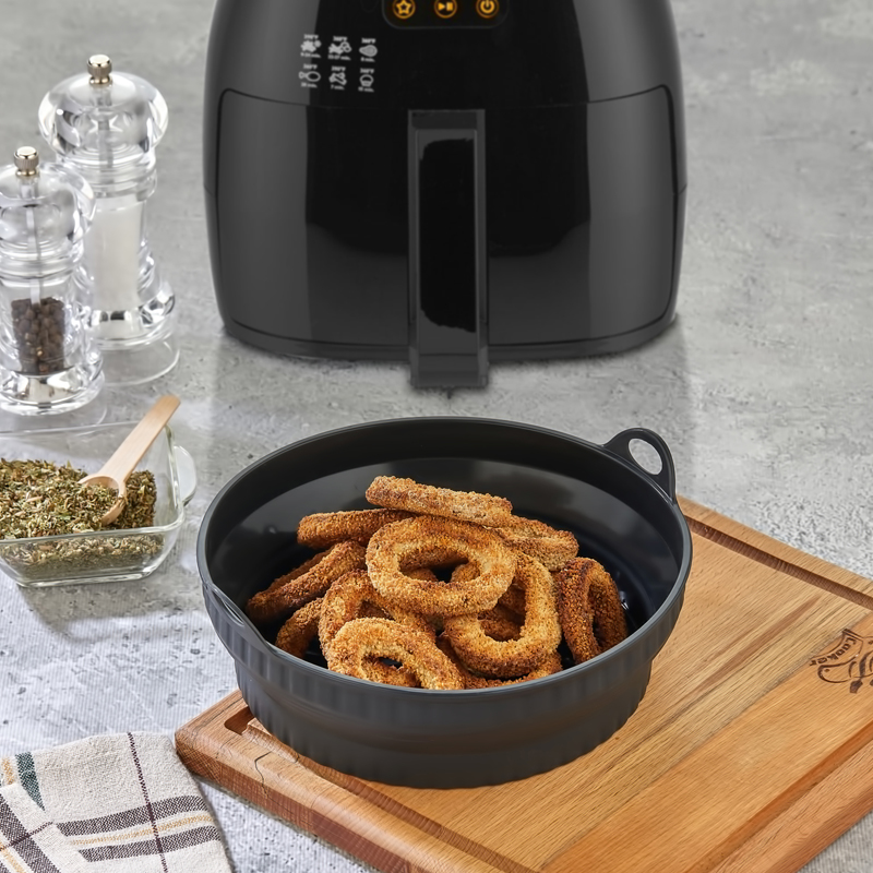 MOULE POUR AIR FRYER EN SILICONE 20X6 CM COULEUR NOIR/ROUGE/VERT/ROSE