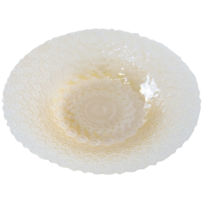 BOL FRUIT DECO EN VERRE 40 CM  TRANSPARENT AMBRE