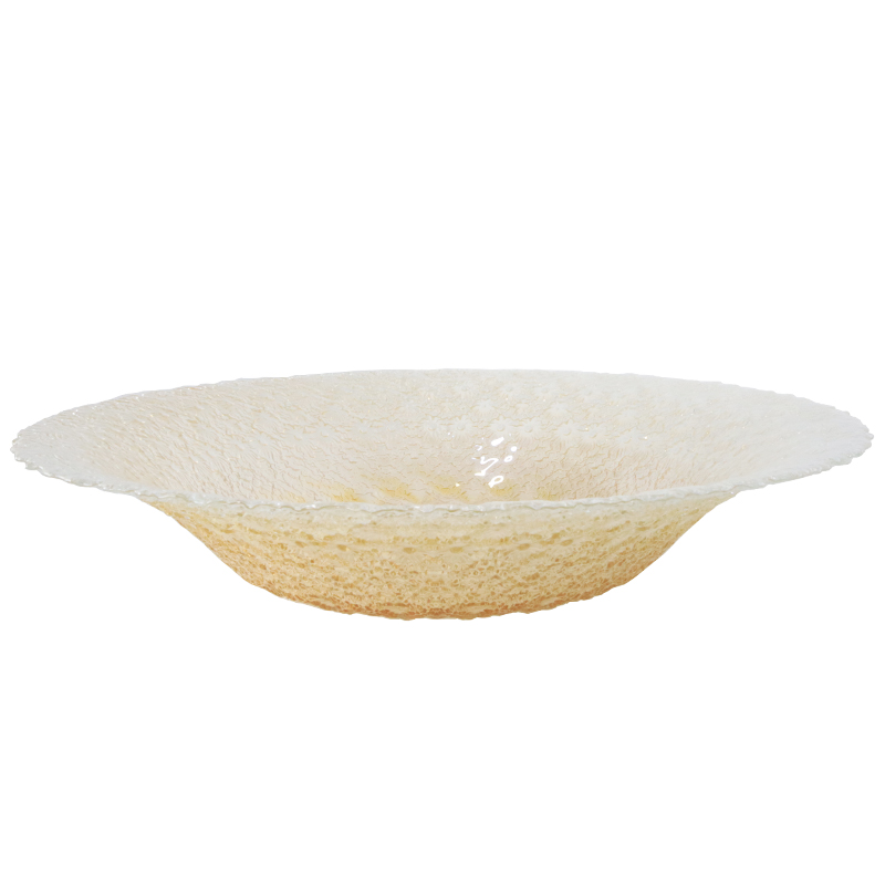 BOL FRUIT DECO EN VERRE 40 CM  TRANSPARENT AMBRE