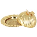 BONBONNIERE DECO METAL 17X8 CM MODELE OR 