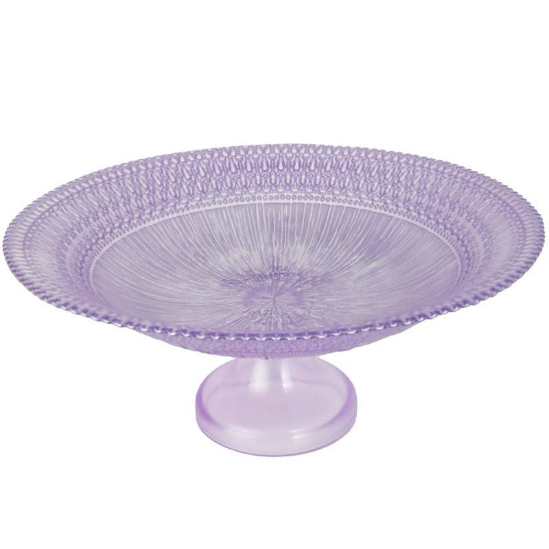 PLATEAU DE PRESENTATION DECO AVEC PIED EN VERRE 33X10 CM