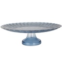PLATEAU DE PRESENTATION DECO AVEC PIED EN VERRE 33X10 CM