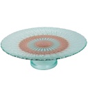 PLATEAU DE PRESENTATION DECO AVEC PIED EN VERRE 33X10 CM