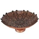 PLATEAU DE PRESENTATION DECO AVEC PIED EN VERRE 32X12 CM