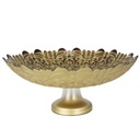 PLATEAU DE PRESENTATION DECO AVEC PIED EN VERRE 32X12 CM