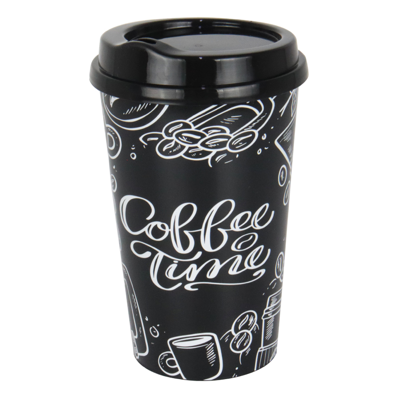 GOBELET CAFE 400 ML PLASTIQUE COULEURS MIX 