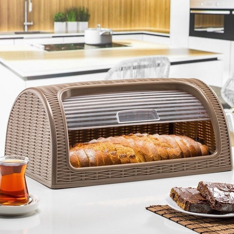 BOITE A PAIN 28X19X42 CM AVEC BOITE INDIVIDUELLE COULEUR MARRON
