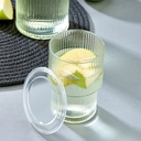 BOUTEILLE + VERRE DE NUIT 1200 CC + 325 CC EN PLASTIQUE CRYSTAL