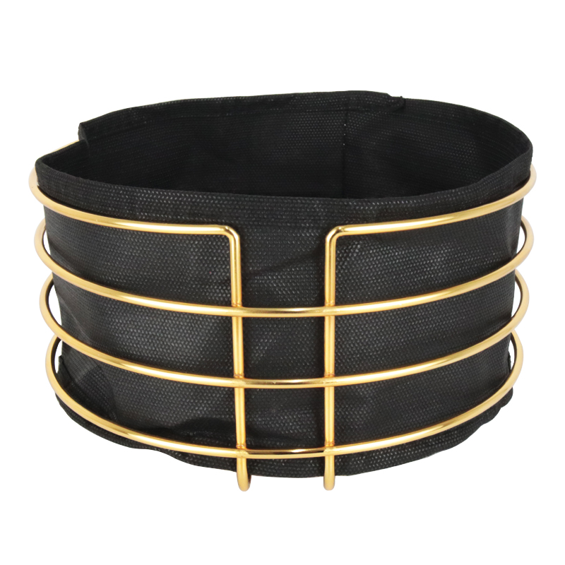 PANIER A PAIN DECO METAL 20*11 CM MODELE OR