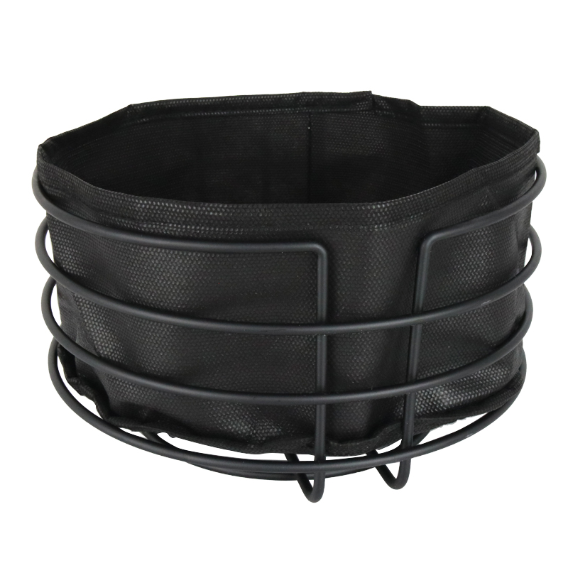 PANIER A PAIN DECO METAL 20*11 CM COULEUR NOIRE
