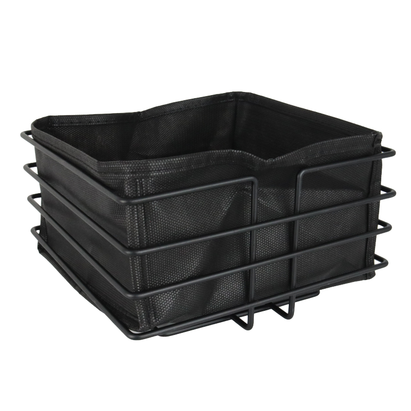 PANIER A PAIN DECO METAL 20*20*11 CM COULEUR NOIRE