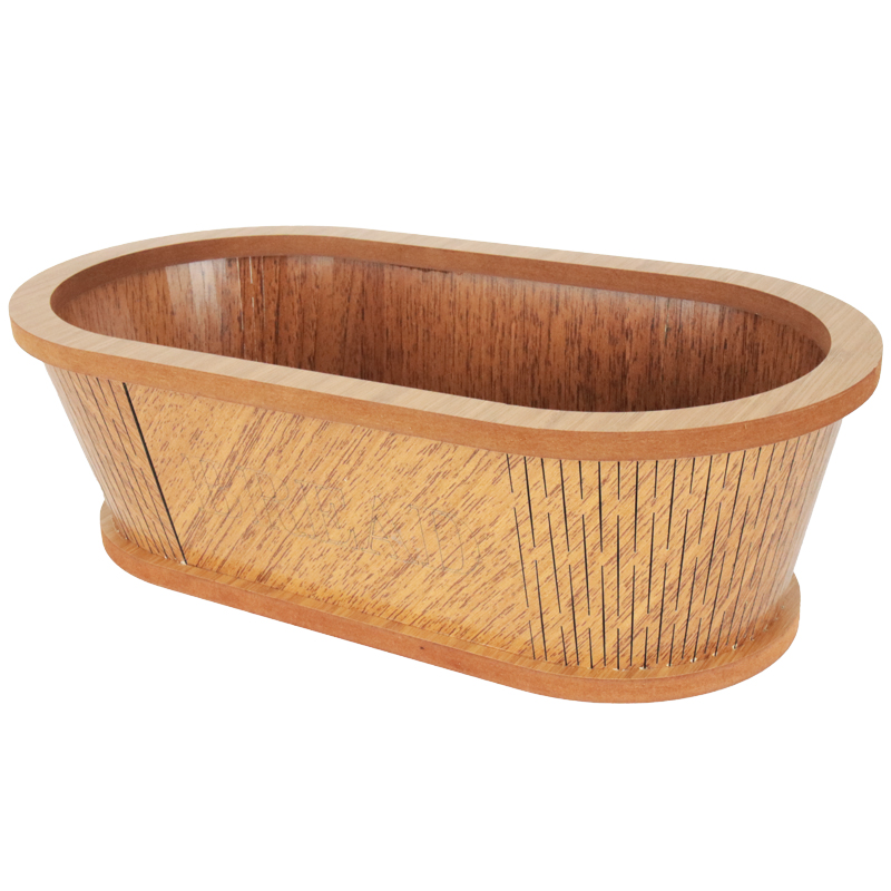 PANIER A PAIN BOIS 29X16X9 CM MIIX JAUNE/MARRON