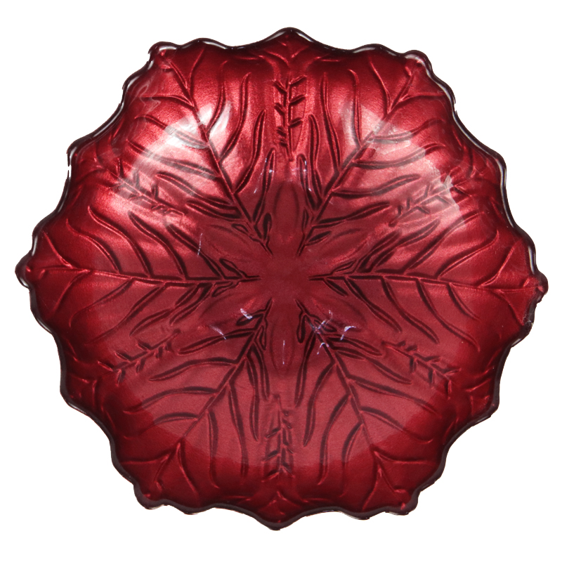 ASSIETTE DECO 16 CM MIX OR/CUIVRE/ROUGE