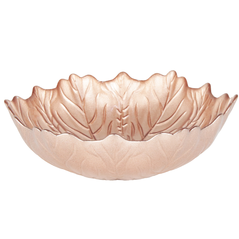 ASSIETTE DECO 16 CM MIX OR/CUIVRE/ROUGE