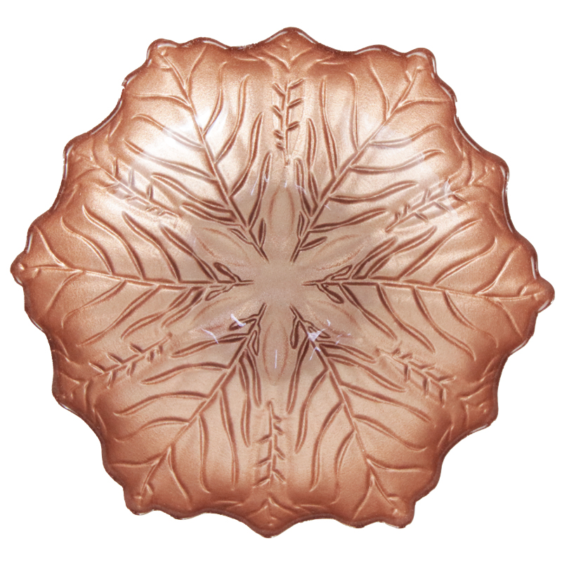 ASSIETTE DECO 16 CM MIX OR/CUIVRE/ROUGE