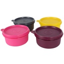 BOITE MINI 280 CC PLASTIQUE MIX VIOLET/GRIS/ROSE/JAUNE