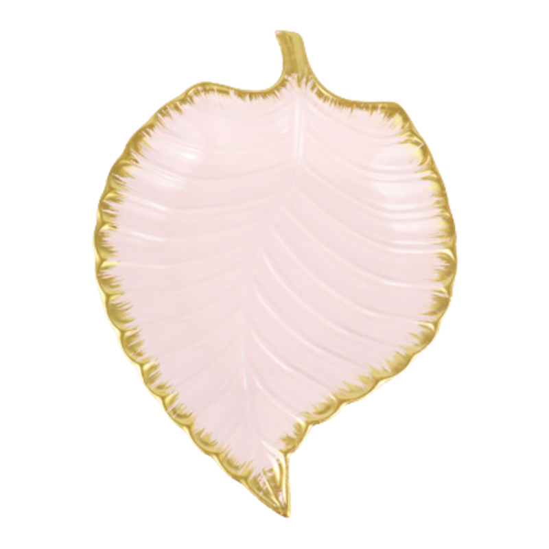 PLAT CERAMIQUE 27X20X3 CM MIX ROSE/BLANC/VERT/NOIR