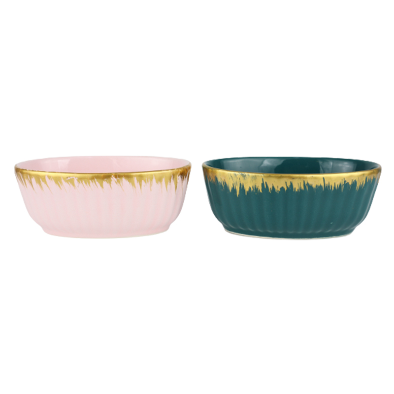PLAT CERAMIQUE 13X8X5 CM MIX ROSE/BLANC/VERT/NOIR