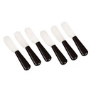SET 6 COUTEAUX A BEURRE PETIT DEJEUNER 12CM MIX BLANC/NOIR/BEIGE