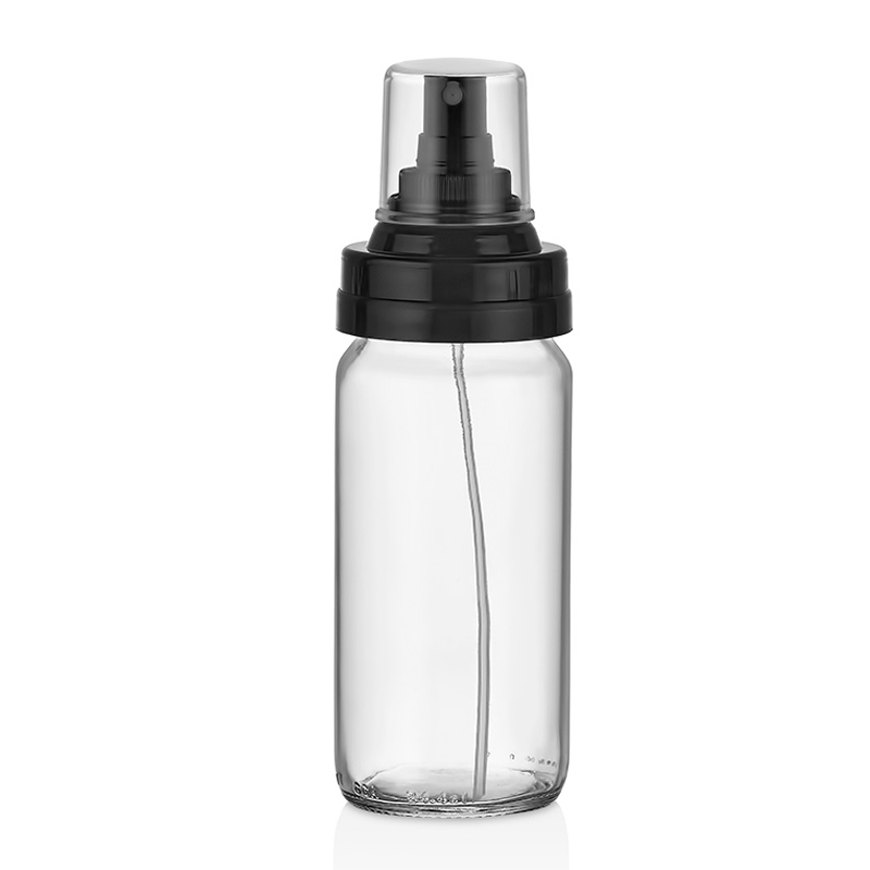 BOUTEILLE HUILE AVEC SPRAY 245 CC EN VERRE 