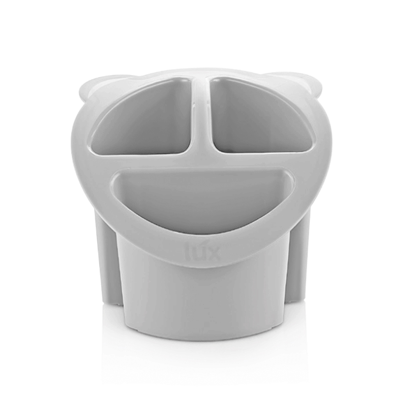RANGE COUVERT PLASTIQUE 17X16X12 CM MIX BLANC/GRIS