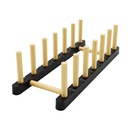 RANGE ASSIETTE EN BOIS 28X11X9 CM COULEUR NOIR