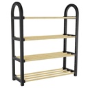 MEUBLE CHAUSSRES EN BOIS 4 NIVEAUX 64X18X50 CM 