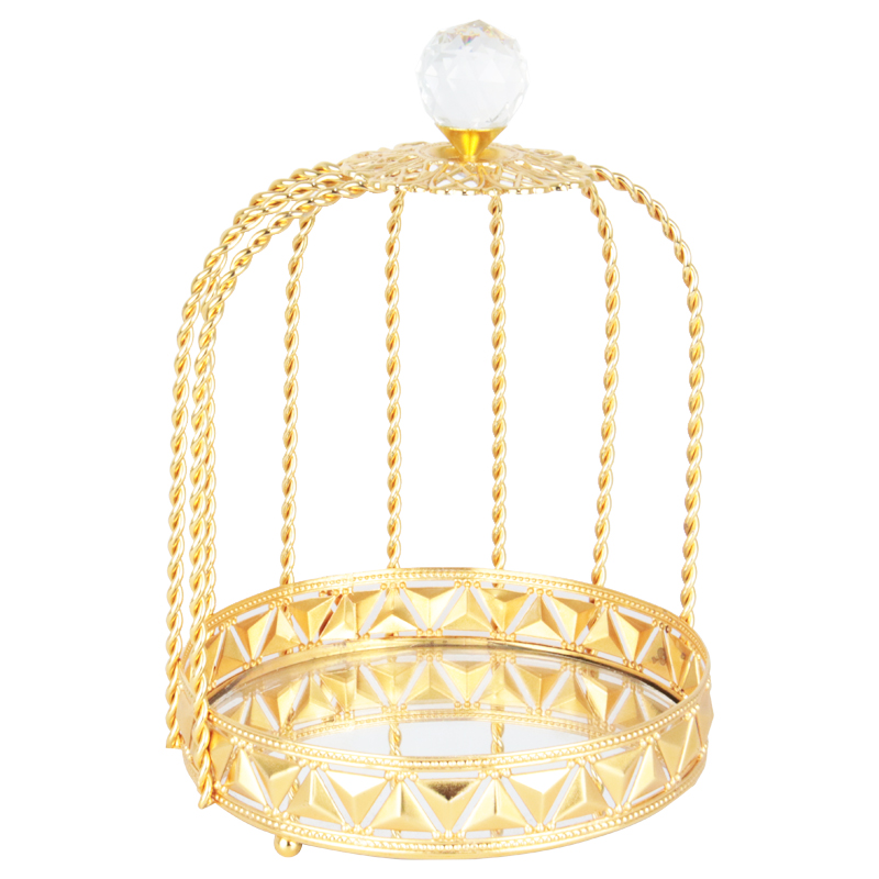 CAGE DECO METAL 32X26 CM MODELE OR 