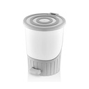 POUBELLE A PEDALE PLASTIQUE 14 LITRES COULEUR PASTELLE GRIS / VERT / ROSE