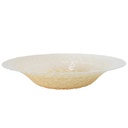 BOL FRUIT DECO EN VERRE 40 CM  TRANSPARENT AMBRE