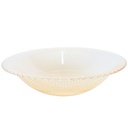 BOL FRUIT DECO EN VERRE 30 CM  TRANSPARENT AMBRE