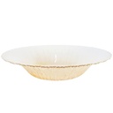BOL FRUIT DECO EN VERRE 30 CM  TRANSPARENT AMBRE