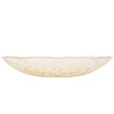 BOL FRUIT DECO EN VERRE 33 CM  TRANSPARENT AMBRE