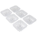 SET 6 MINI BOLS A SAUE CRYSTAL PLASTIQUE TRANSPARENT 6X7 CM 
