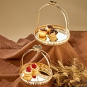 SET 3 PANIERS DECO METAL 15X12 / 17X15 / 21X19 CM MODELE OR