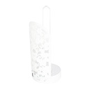 PORTE PAPIER DECO METAL COULEUR BLANC