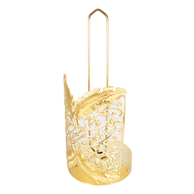 PORTE PAPIER DECO METAL MODELE OR