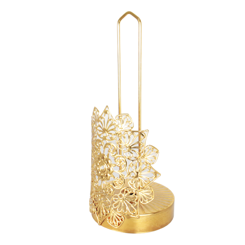 PORTE PAPIER DECO METAL MODELE OR