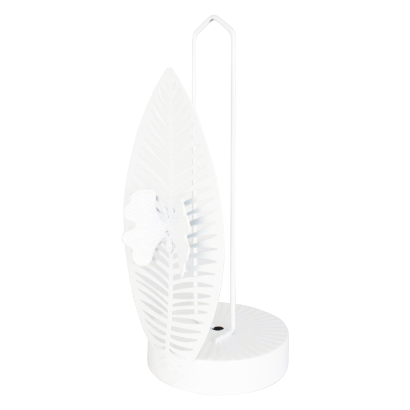 PORTE PAPIER DECO METAL COULEUR BLANC