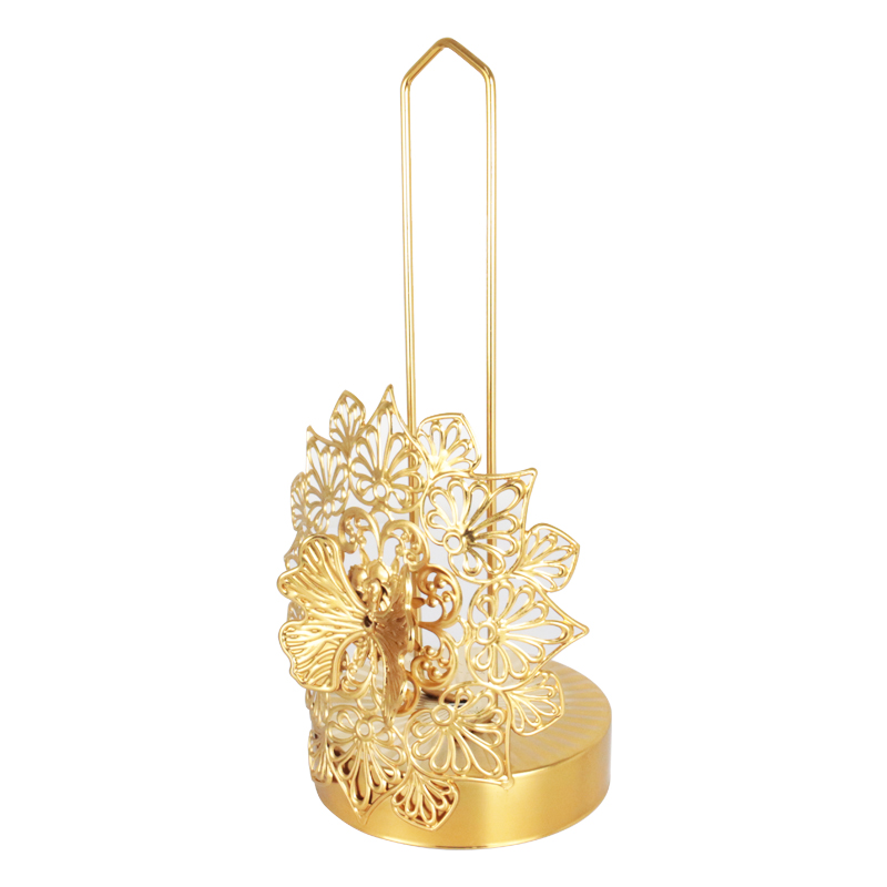 PORTE PAPIER DECO METAL MODELE OR