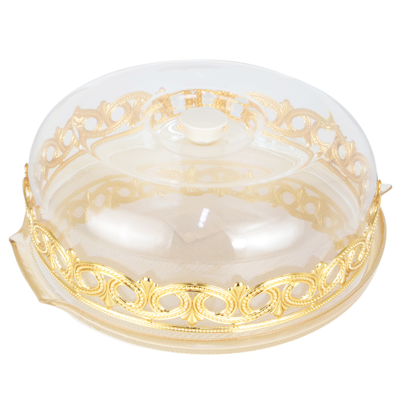 CLOCHE A GATEAU EN VERRE 30X10 CM MODELE OR
