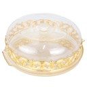 CLOCHE A GATEAU EN VERRE 30X10 CM MODELE OR