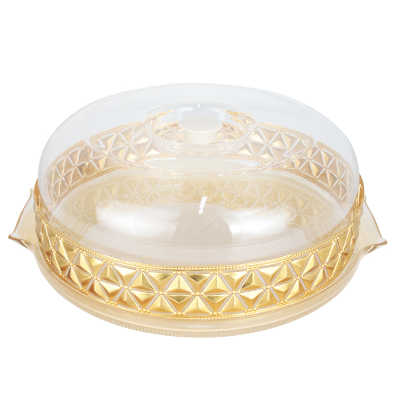 CLOCHE A GATEAU EN VERRE 30X10 CM MODELE OR